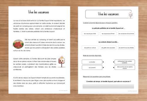Compréhension de textes : Automne 