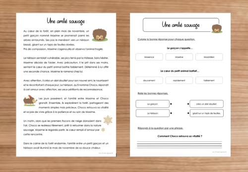 Compréhension de textes : Automne 