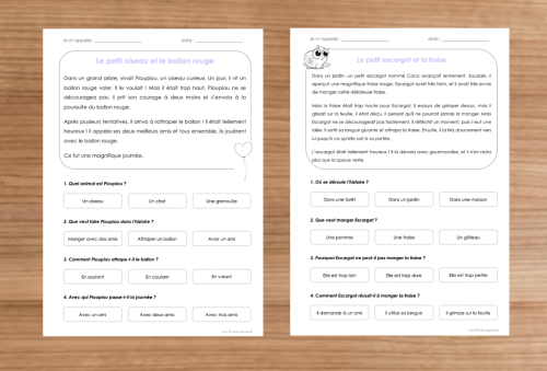 Compréhension de textes 