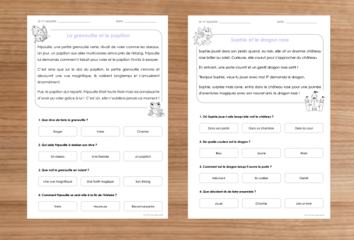 Compréhension de textes 