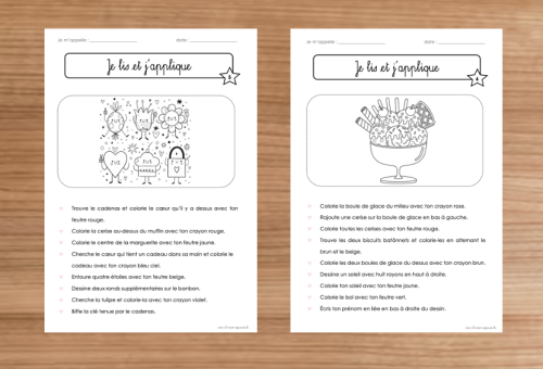 Compréhension de consignes 