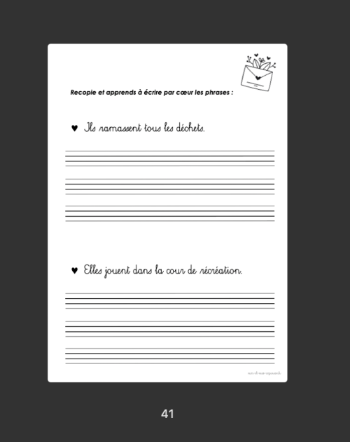 Français : Dictées 4P 