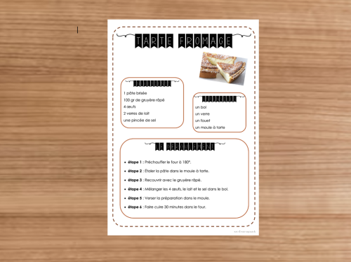 Dossier : La recette