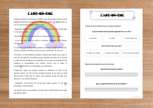 Compréhension de texte : Amour &amp; Amitié