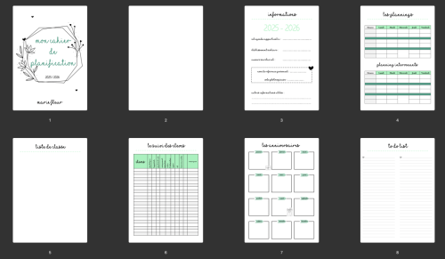 Cahier de planification VERT D&#039;EAU