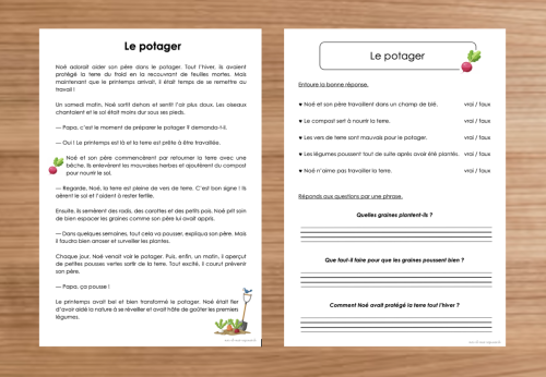 Compréhension de texte : Printemps et Pâques 