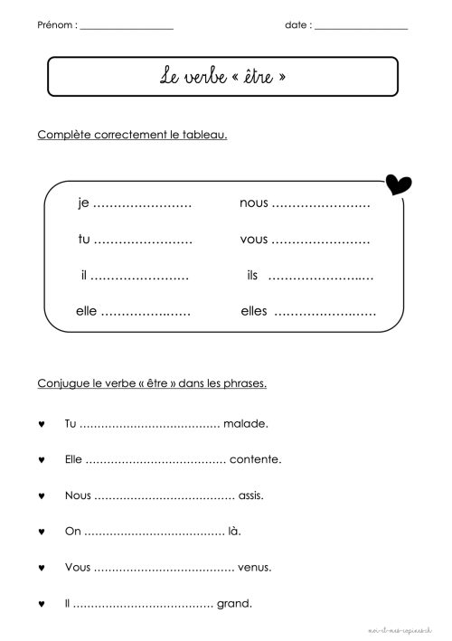 Dossier : Les auxiliaires, aller &amp; révisions