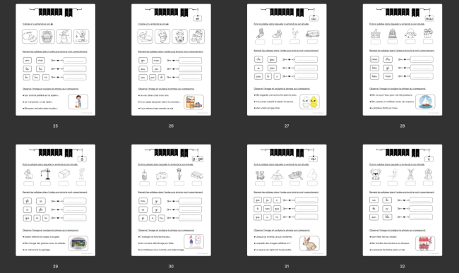 Devoirs : Français 3P 