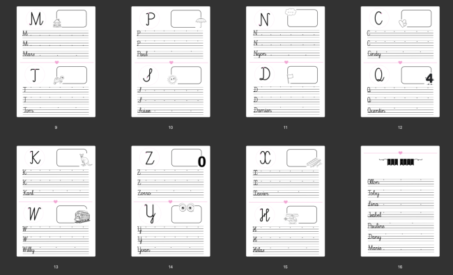 Dossier : Ecriture majuscule 