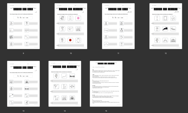 Ecrire des mots et des phrases  : TEMPS 3