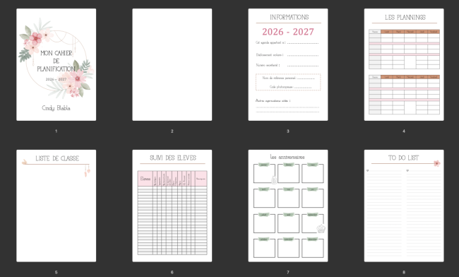 Cahier de planification 2026-2027