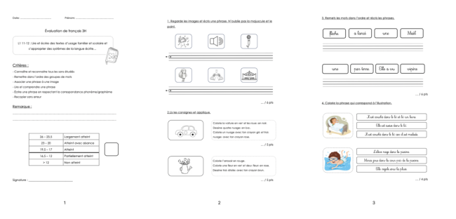 Evaluation FR - TEMPS 3 (3P)