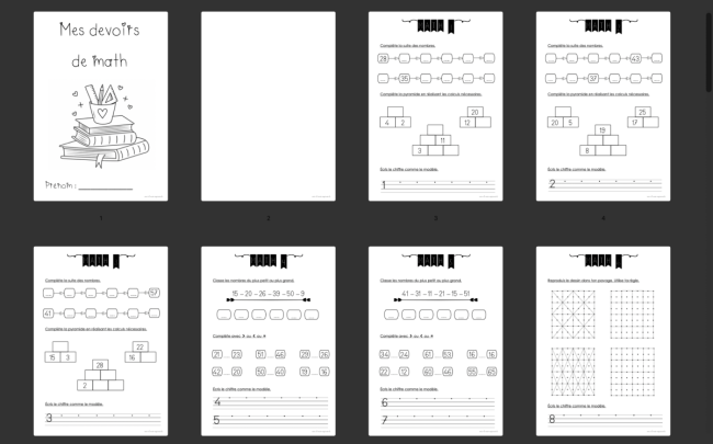Devoirs : Math 4P 