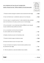 Evaluation FR : Compréhension consignes
